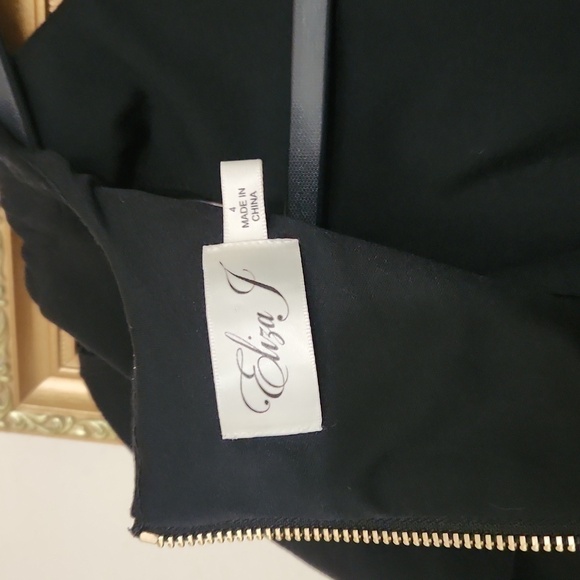 Eliza J  Elegant Little Black Sheath Dress  Formal Party Wedding Guest Old Money - Picture 11 of 13